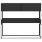 konsolinis stalas juodas 90x35x80 cm inžinierinis medis