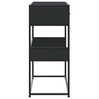 konsolinis stalas juodas 90x35x80 cm inžinierinis medis