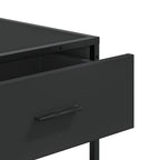 konsolinis stalas juodas 90x35x80 cm inžinierinis medis