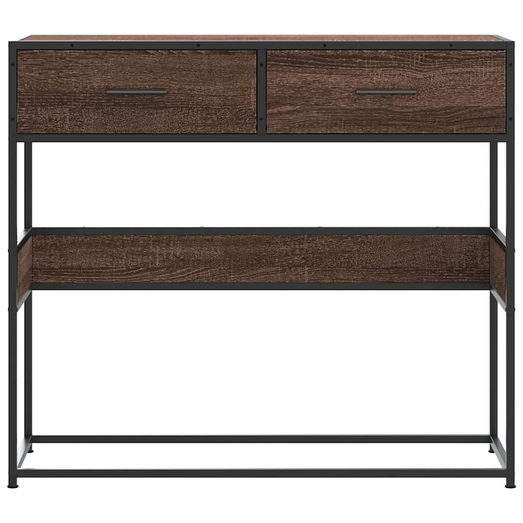 Konsolinis staliukas, rudas ąžuolo, 90x35x80cm, mediena