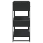 konsolinis stalas juodas 90x35x80 cm inžinierinis medis