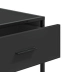 konsolinis stalas juodas 90x35x80 cm inžinierinis medis