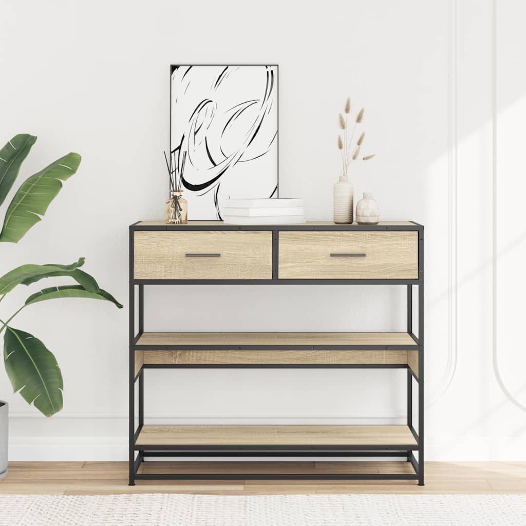 Konsolinis staliukas, ąžuolo, 90x35x80cm, apdirbta mediena