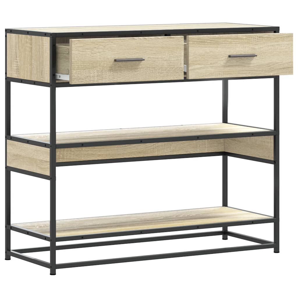 Konsolinis staliukas, ąžuolo, 90x35x80cm, apdirbta mediena