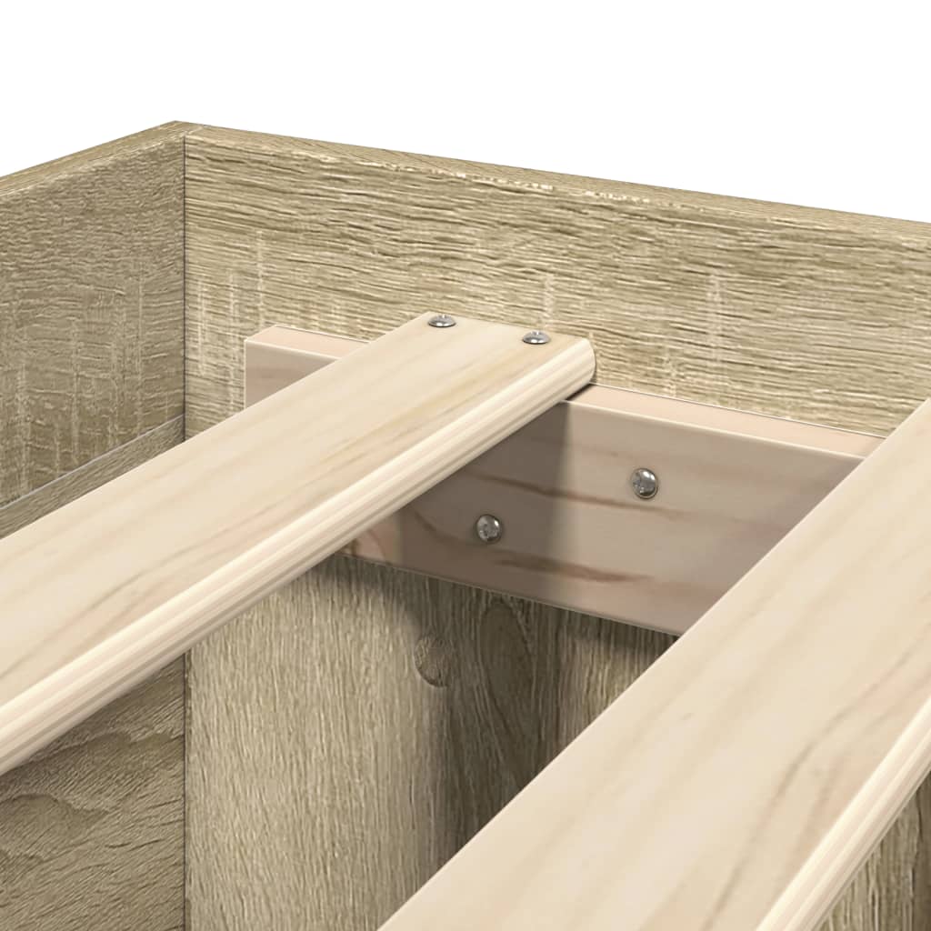 Lovos rėmas be čiužinio, sonoma, 120x200cm, apdirbta mediena