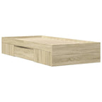 Lovos rėmas be čiužinio, sonoma, 100x200cm, apdirbta mediena