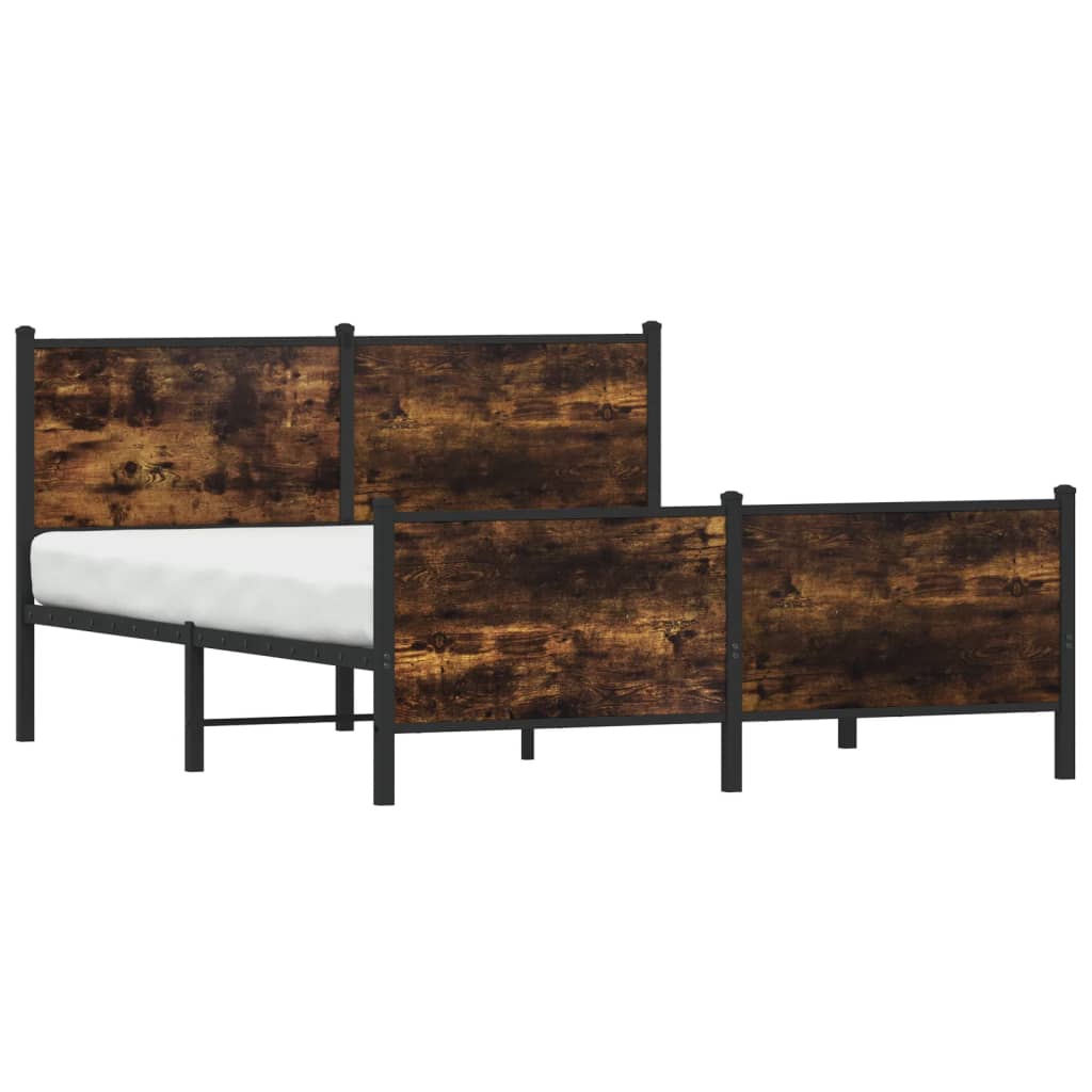 Lovos rėmas be čiužinio, dūminio ąžuolo, 140x200cm, metalas