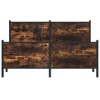 Lovos rėmas be čiužinio, dūminio ąžuolo, 140x200cm, metalas