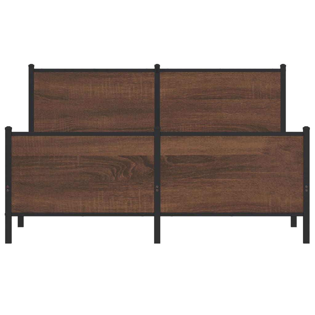 Lovos rėmas be čiužinio, rudas ąžuolo, 140x200cm, metalas
