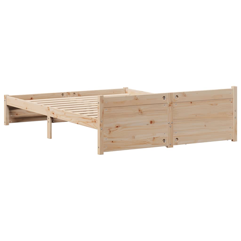 Lovos rėmas be čiužinio, 135x190cm, pušies medienos masyvas