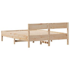 Lovos rėmas be čiužinio, 135x190cm, pušies medienos masyvas