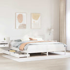 Lovos rėmas be čiužinio, baltas, 180x200cm, pušies masyvas