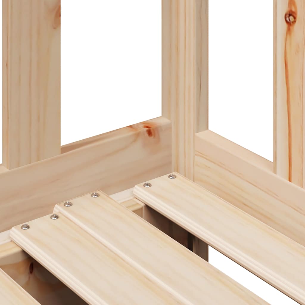 Lova su ištraukiama dalimi/stalčiais be čiužinio, 90x190 cm