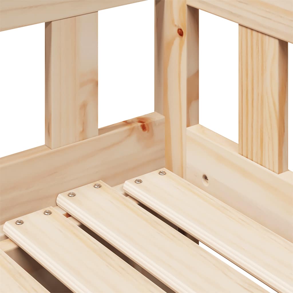 Lova su ištraukiama dalimi/stalčiais be čiužinio, 80x200 cm