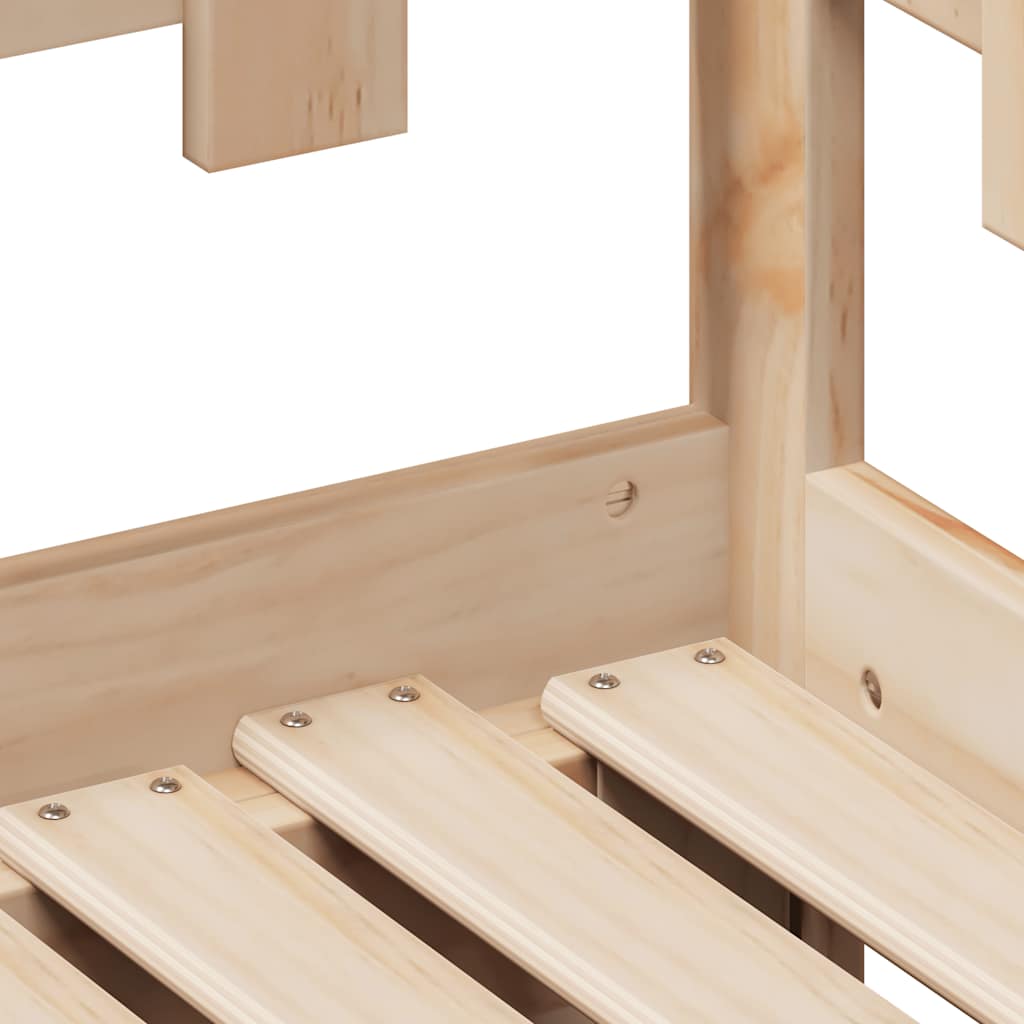 Lova su ištraukiama dalimi/stalčiais be čiužinio, 80x200 cm