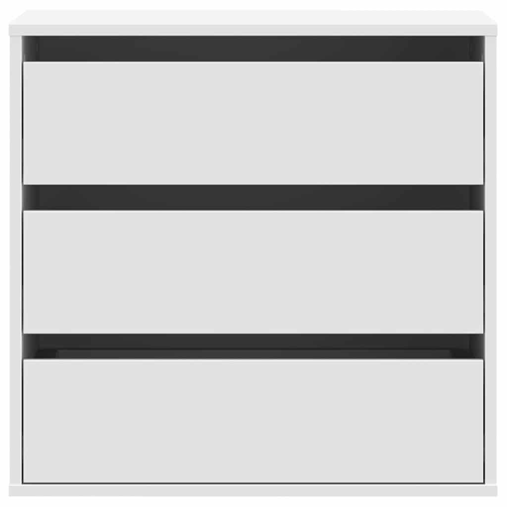 Kampinė komoda su stalčiais, balta, 60x41x58cm, mediena