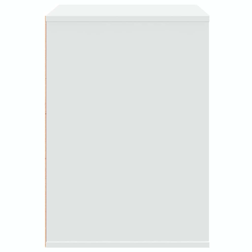 Kampinė komoda su stalčiais, balta, 80x41x58cm, mediena