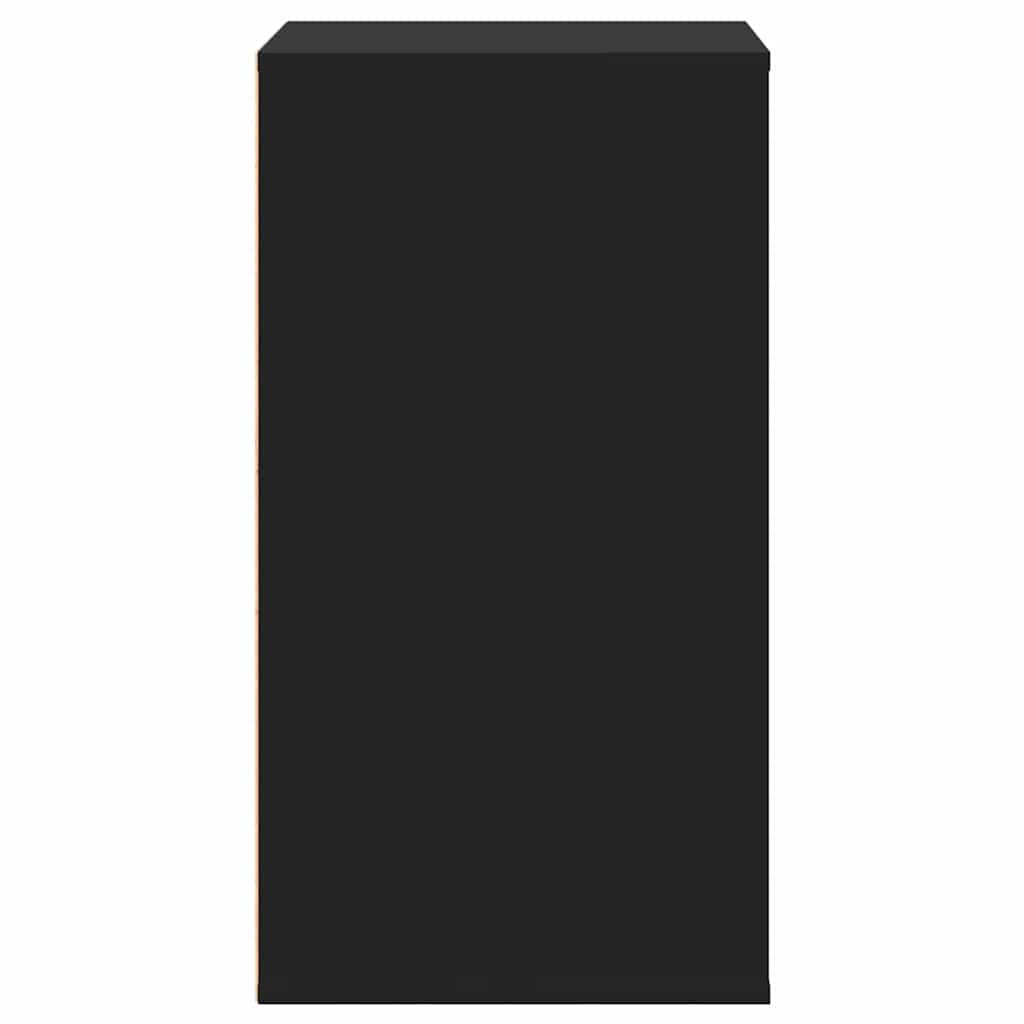 Kampinė komoda su stalčiais, juoda, 60x41x76cm, mediena