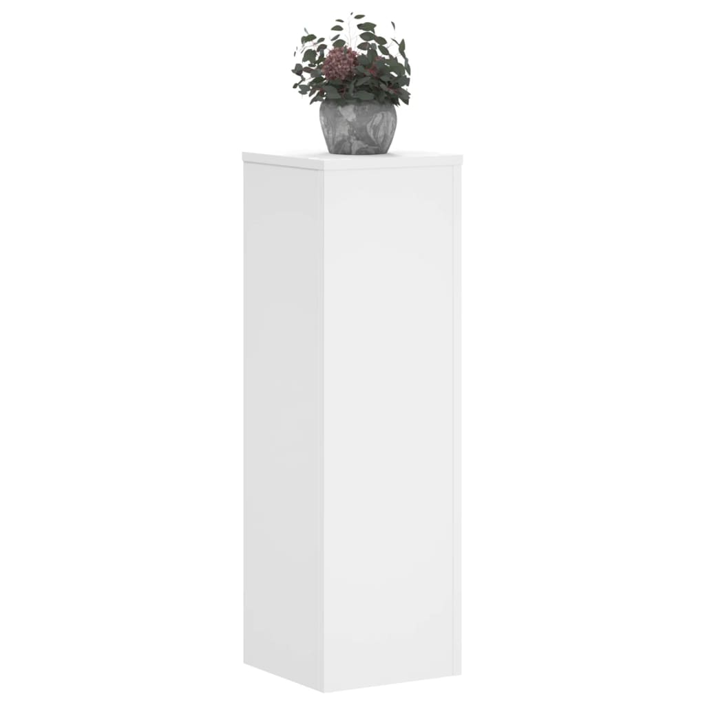 Stovai augalams, 2vnt., balti, 25x25x80cm, apdirbta mediena