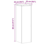 Stovai augalams, 2vnt., balti, 25x25x80cm, apdirbta mediena