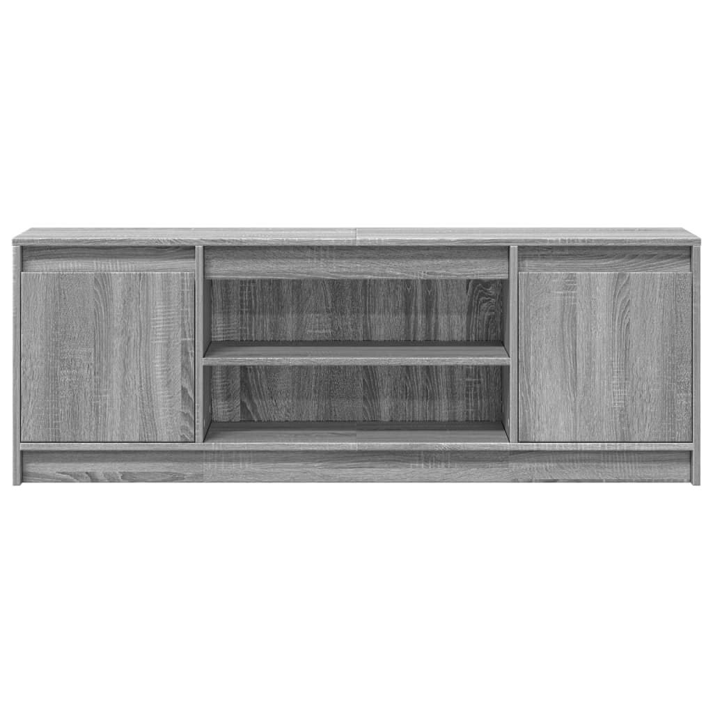 Televizoriaus spintelė su LED, pilka, 139,5x34x50cm, mediena