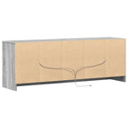 Televizoriaus spintelė su LED, pilka, 139,5x34x50cm, mediena