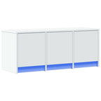 Televizoriaus spintelė su LED, balta, 97x34x40cm, mediena