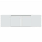 Sieninė TV spintelė su LED lemputėmis, balta, 135x31x39,5cm