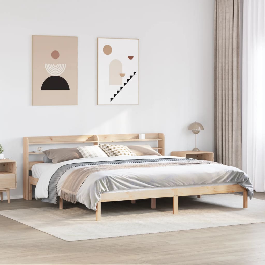 Lovos rėmas be čiužinio, 200x200cm, pušies medienos masyvas