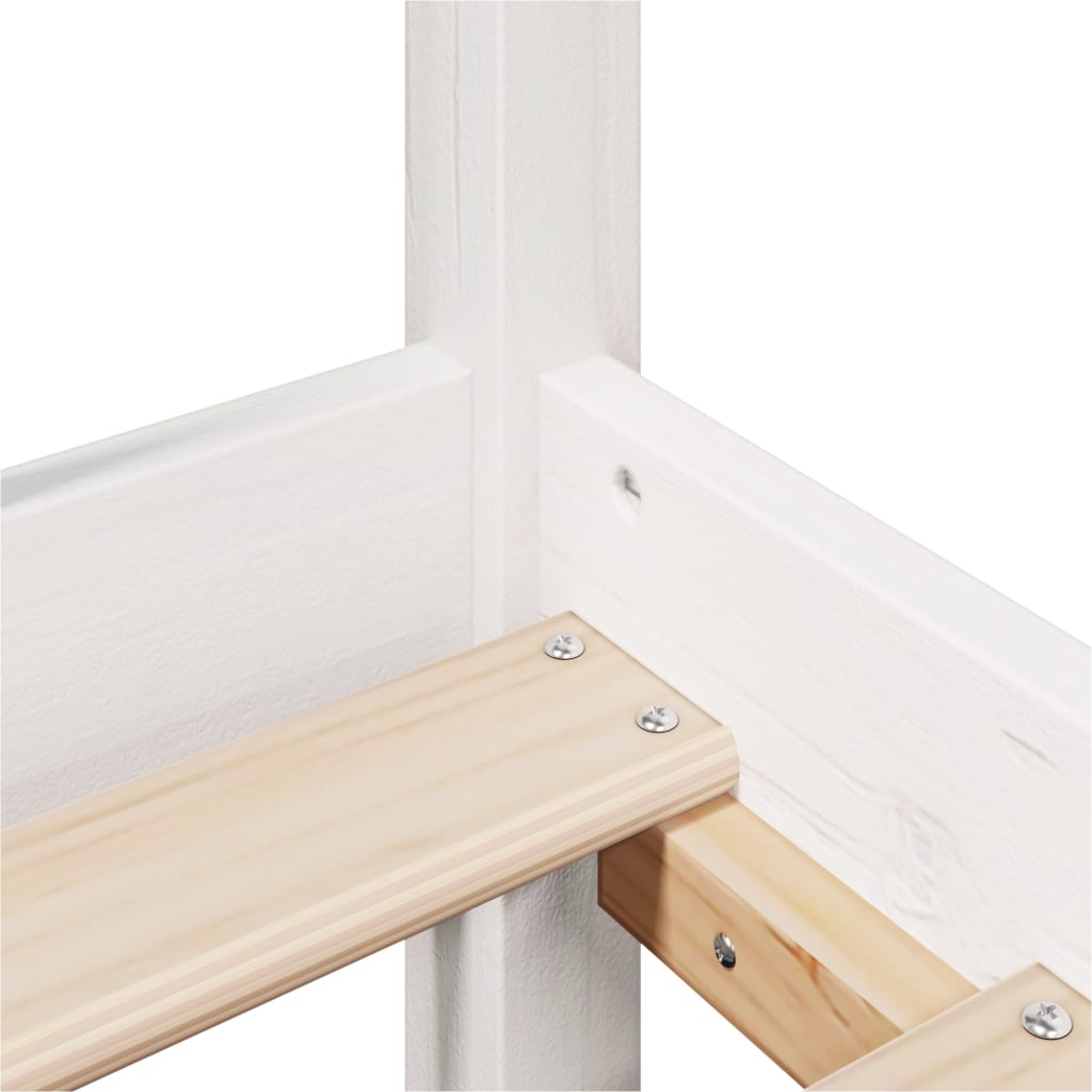 Lovos rėmas su galvūgaliu, baltas, 150x200cm, pušies masyvas