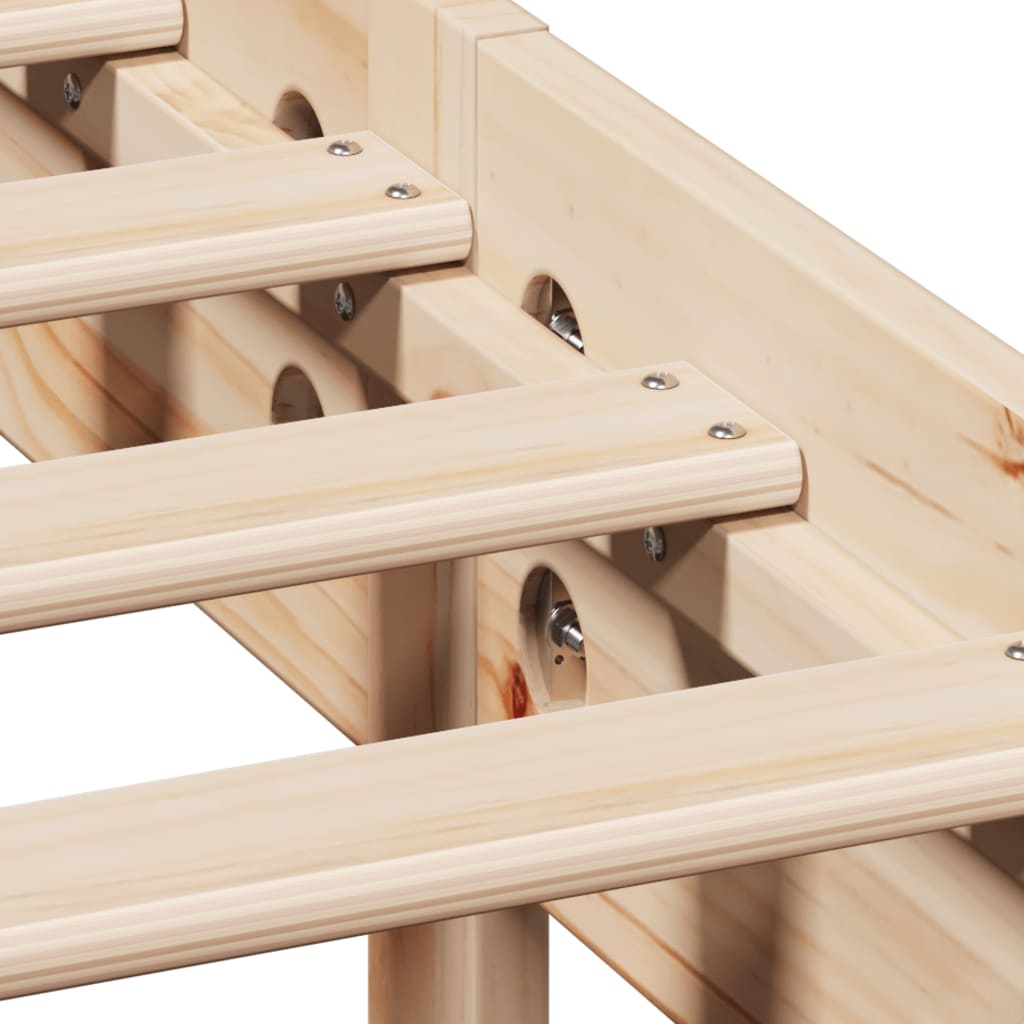 Lovos rėmas be čiužinio, 120x200cm, pušies medienos masyvas