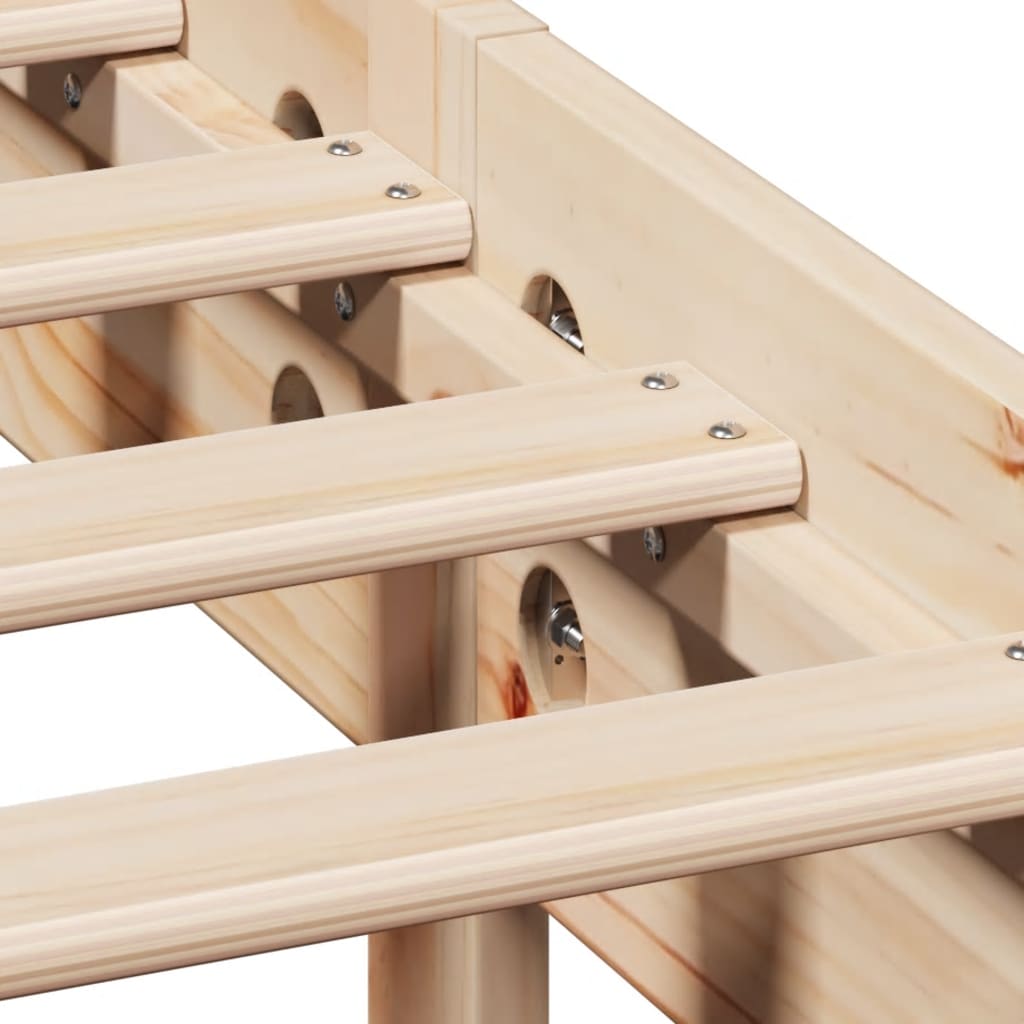 Lovos rėmas be čiužinio, 135x190cm, pušies medienos masyvas