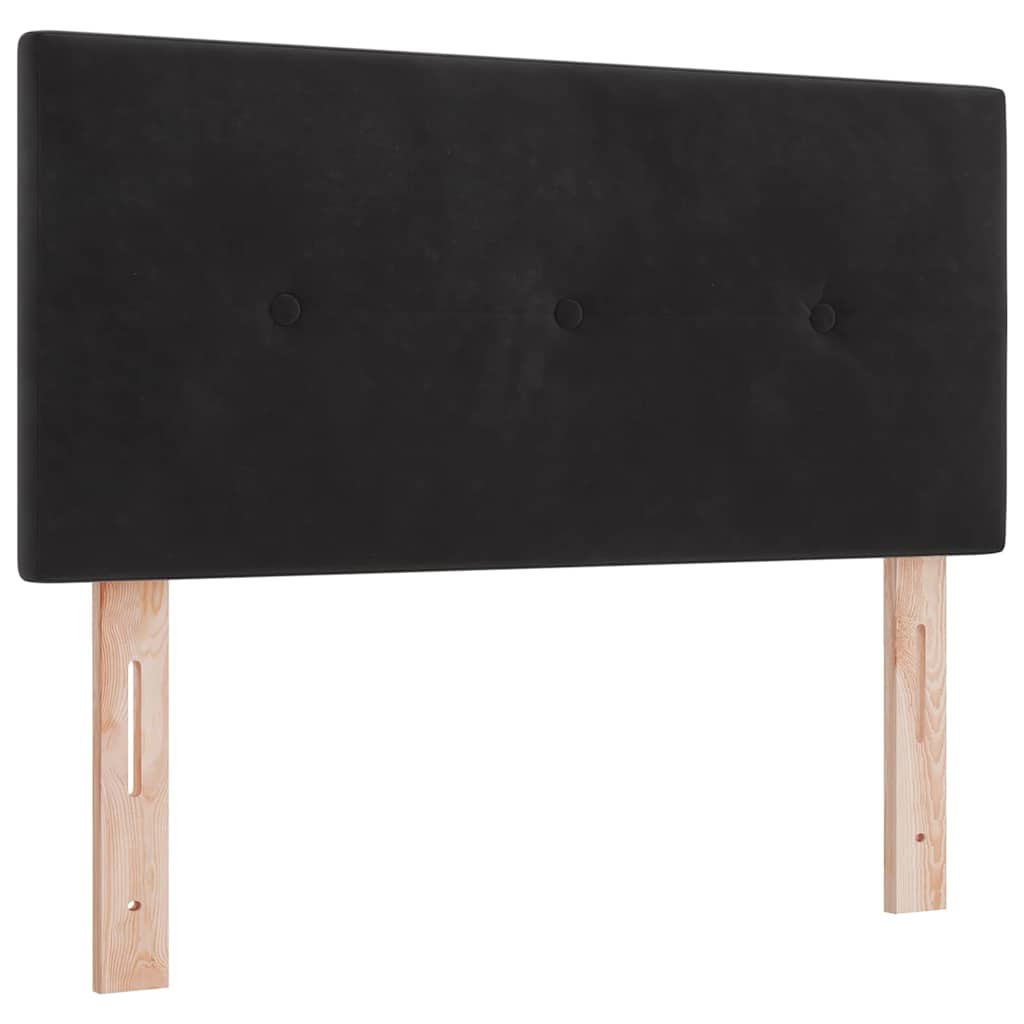 Spyruoklinė Lova su Čiužiniu Juoda 90 x 200 cm audinys