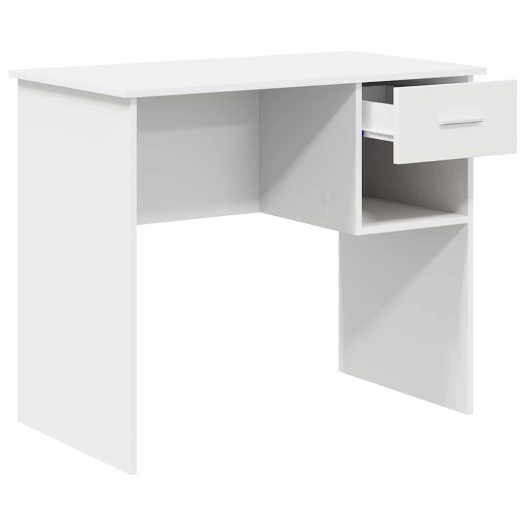 Stalas su stalčių Balta 90 x 49 x 75 cm Apdirbta mediena