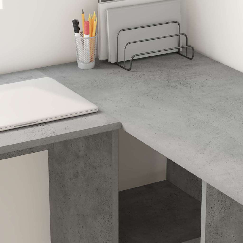Stalas Betono pilka 142 x 102 x 73 cm Apdirbta mediena