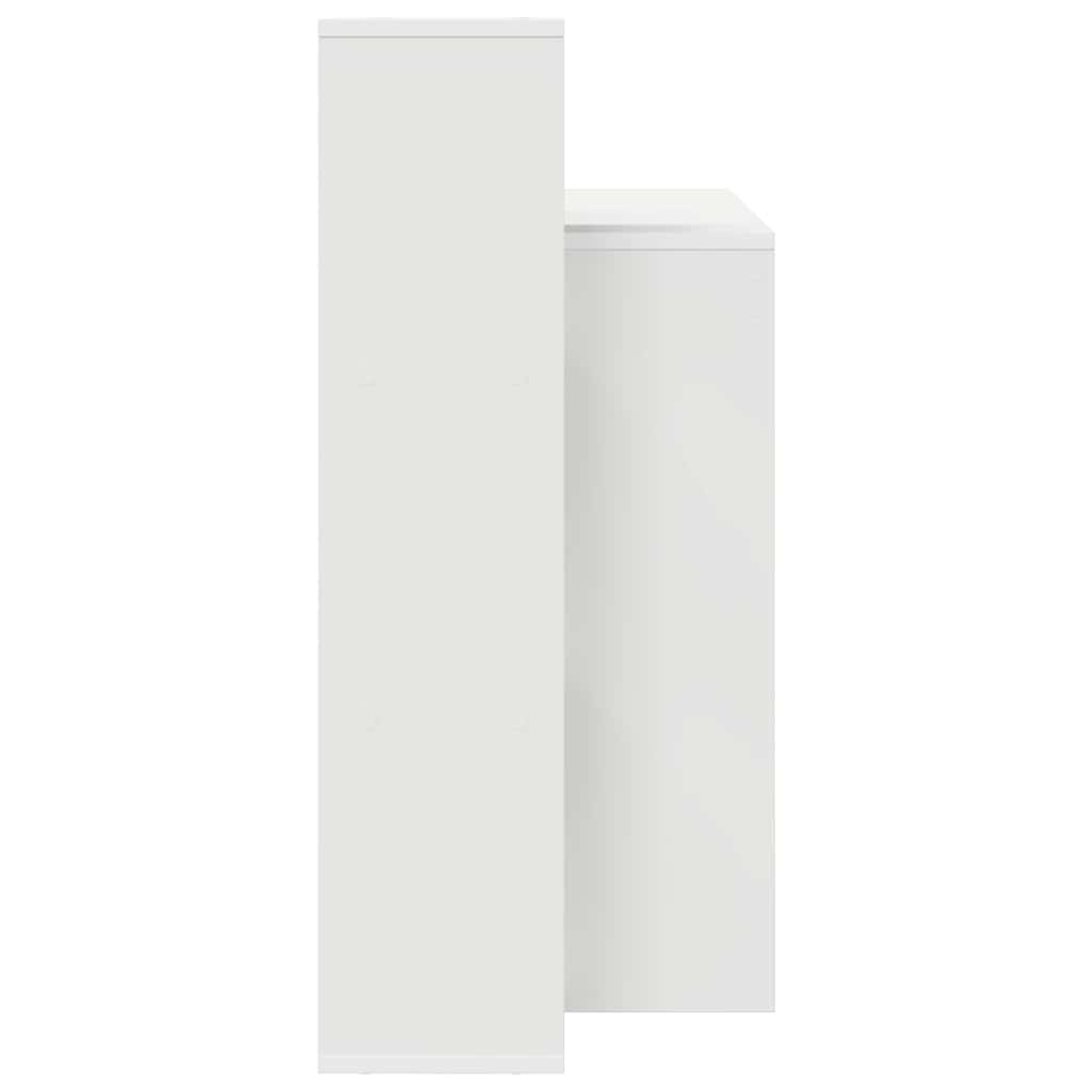 Stalas su lentyna Balta 100 x 40 x 90 cm Apdirbta mediena