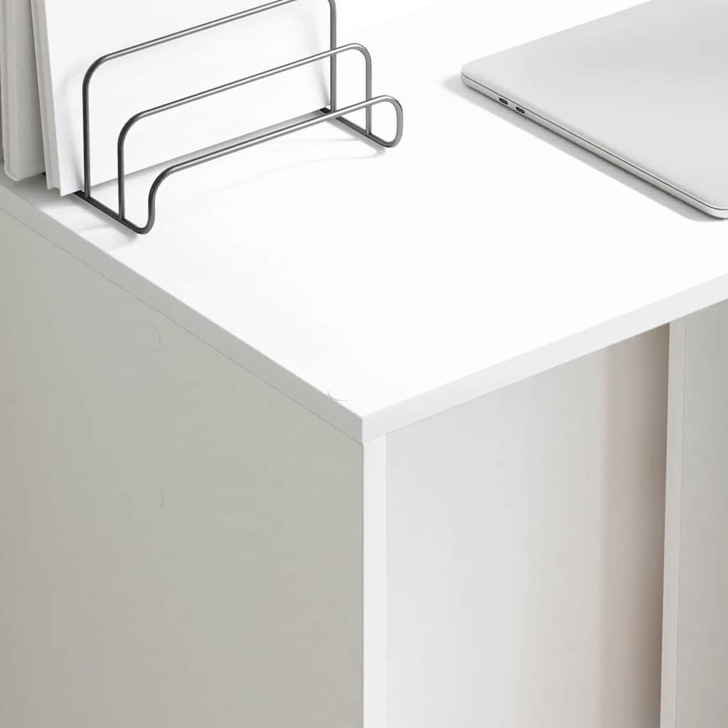 Stalas su lentyna Balta 78,5 x 37 x 154,5 cm Apdirbta mediena