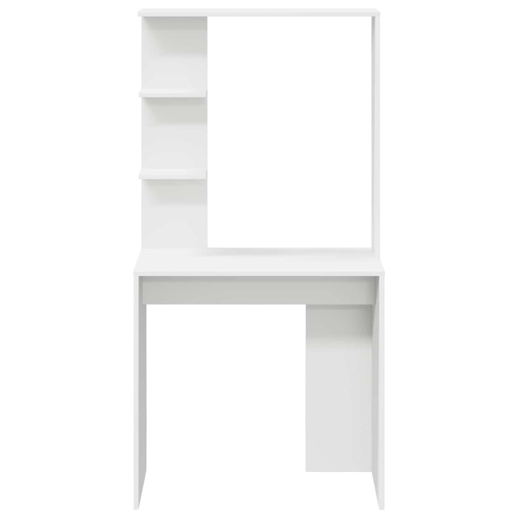 Stalas su lentyna Balta 78,5 x 37 x 154,5 cm Apdirbta mediena
