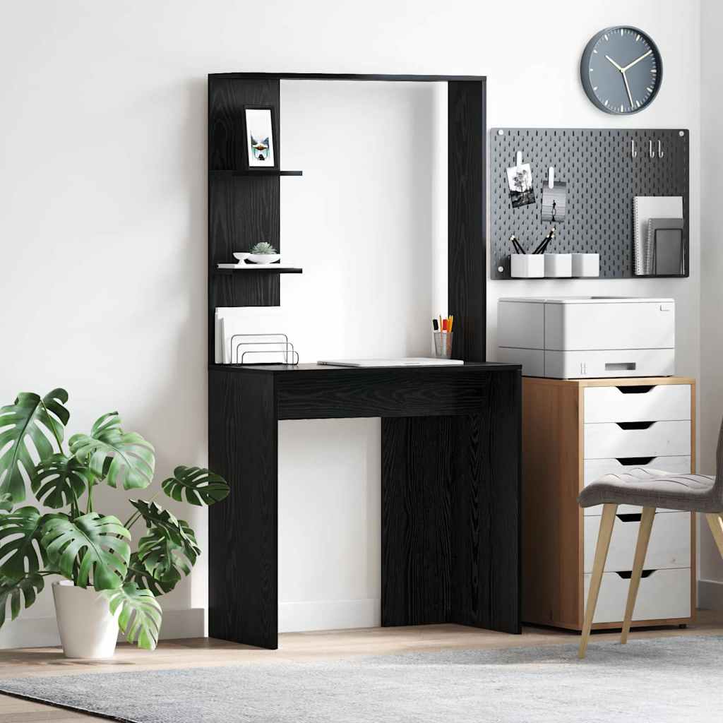 Stalas Juodas ąžuolas 78,5 x 37 x 154,5 cm Apdirbta mediena