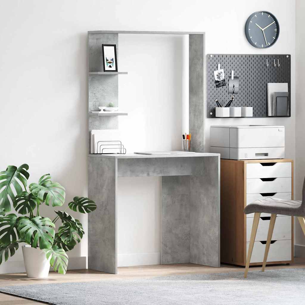 Stalas Betono pilka 78,5 x 37 x 154,5 cm Apdirbta mediena