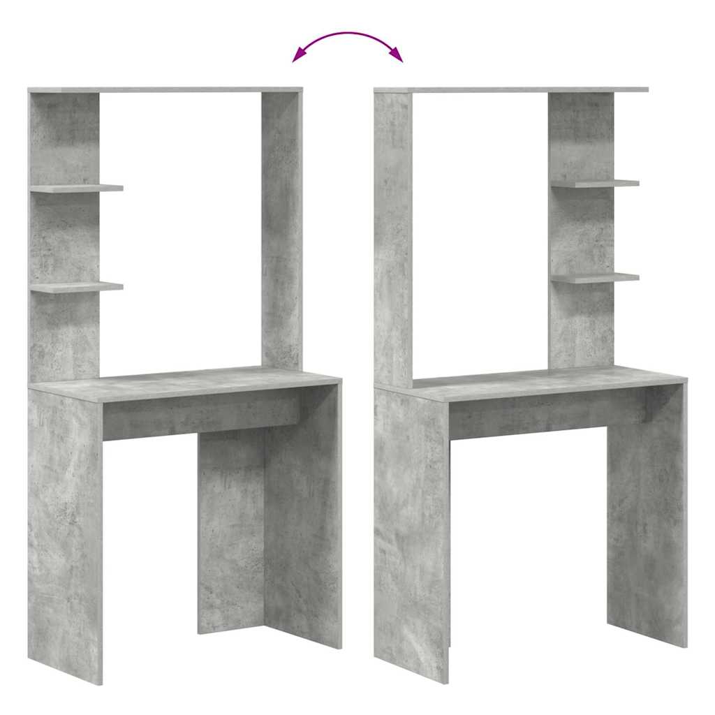 Stalas Betono pilka 78,5 x 37 x 154,5 cm Apdirbta mediena
