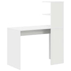 Stalas su lentyna Balta 102 x 50 x 124 cm Apdirbta mediena
