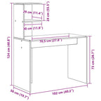 Stalas Senovinis medis 102 x 50 x 124 cm Apdirbta mediena
