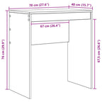 Stalas Balta 70 x 40 x 76 cm