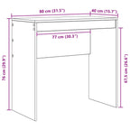 Stalas Balta 80 x 40 x 76 cm