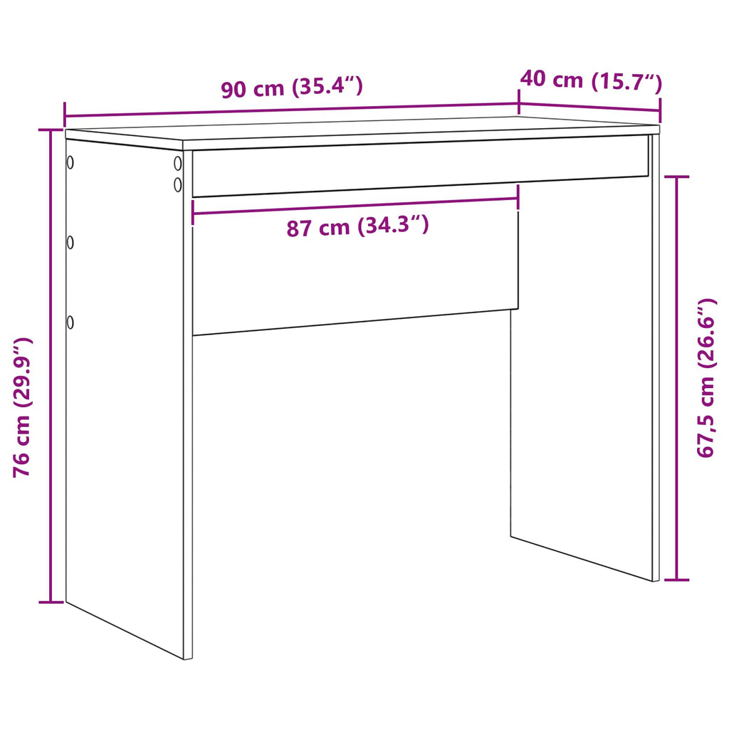 Stalas Balta 90 x 40 x 76 cm