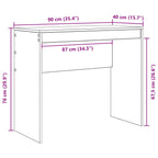Stalas Balta 90 x 40 x 76 cm