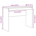 Stalas Balta 100 x 40 x 76 cm