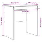 Stalas Balta 70 x 50 x 76 cm