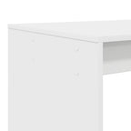 Stalas su lentyna Balta 108 x 55 x 103.5 cm Apdirbta mediena
